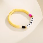 Bracciale elastico personalizzato con perle di argilla a forma di matita Bracciale creativo impilabile Ritorno a scuola Regalo di apprezzamento per gl