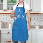 Gepersonaliseerde Chef-kok in opleiding Waterdicht schort met 2 zakken Keuken Housewarming Gift voor koken Beginner koken Lover