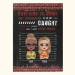 Personalized Partners in Crime Fleece Blanket Sherpa Blanket Black Brick Style Super Soft Blanket Bestie Gift for Women
