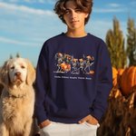 Sweatshirt Personnalisé avec 1-6 Danseurs Squelettes et Noms Cadeau Halloween Fête Vacances pour Famille Amis