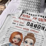 Personalizzato Partners ln Crime Soul Sister Coperta in pile Sherpa Coperta morbida e calda in stile mattone per la migliore amica
