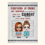 Personalizzato Partners ln Crime Soul Sister Coperta in pile Sherpa Coperta morbida e calda in stile mattone per la migliore amica