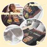 Personalized Partners in Crime Fleece Blanket Sherpa Blanket Black Brick Style Super Soft Blanket Bestie Gift for Women
