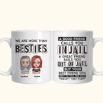 Personalized We Are More Than Besties Ceramic Mug Friendship Birthday Gift for Best Friends Girlfriends