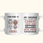 Personlig Partners In Crime Just Remember Ceramic Mug Best Friends Rolig vänskapsgåva för bästa vänner