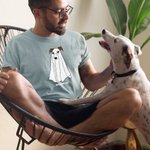 Personalized Cute Ghost Dog Funny Halloween T-shirt Halloween Gift for Pet Lover