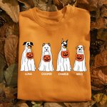 Personalized Cute Ghost Dog Funny Halloween T-shirt Halloween Gift for Pet Lover