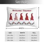 Personalizzato Natale Gnome Throw Pillow Cover Sweet Gnome Family Lumbar Pillowcase Little Gnomes Home Decoration Regalo di Natale per la famiglia ami