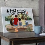 Personalizzato Go Camping Pittura senza cornice Decorazione murale Regalo di festa per la famiglia amante del campeggio