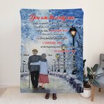 Personalisierte Sie sind die einzige, die ich Decke Flanell Sherpa Hochzeitstag Geschenk für Ehepaar