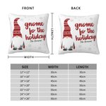 Personalizzato Natale Gnome Throw Pillow Cover Sweet Gnome Family Lumbar Pillowcase Little Gnomes Home Decoration Regalo di Natale per la famiglia ami