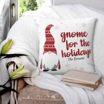 Personalizzato Natale Gnome Throw Pillow Cover Sweet Gnome Family Lumbar Pillowcase Little Gnomes Home Decoration Regalo di Natale per la famiglia ami