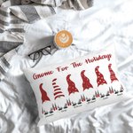 Personalizzato Natale Gnome Throw Pillow Cover Sweet Gnome Family Lumbar Pillowcase Little Gnomes Home Decoration Regalo di Natale per la famiglia ami