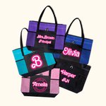 Gepersonaliseerde Roze Pop Geïnspireerde Grote Draagtas met Gaaszakken en Ritssluiting Bedankingsgeschenk voor Leraar Werknemer Verpleegkundigen