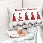 Personalizzato Natale Gnome Throw Pillow Cover Sweet Gnome Family Lumbar Pillowcase Little Gnomes Home Decoration Regalo di Natale per la famiglia ami