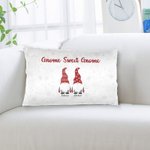 Personalizzato Natale Gnome Throw Pillow Cover Sweet Gnome Family Lumbar Pillowcase Little Gnomes Home Decoration Regalo di Natale per la famiglia ami