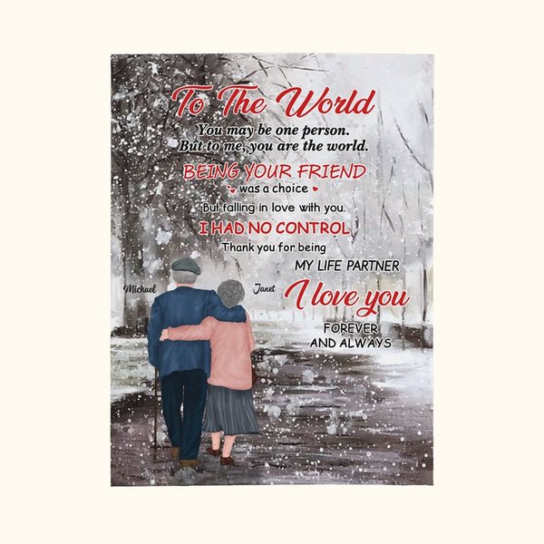 Voor de wereld ben je misschien één persoon, maar voor mij ben je de werelddeken Vrouwelijk geschenk Sherpa flanel