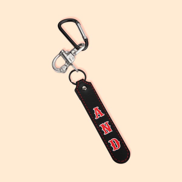 Personalized Swivel Shackle with Black Leather Tag  SCBA Mask Quick Release Accessory for Firefighter