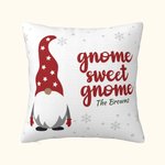 Personalizzato Natale Gnome Throw Pillow Cover Sweet Gnome Family Lumbar Pillowcase Little Gnomes Home Decoration Regalo di Natale per la famiglia ami