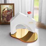 Personlig Love Heart Sweet House Desktop Ornament med bricka Housewarming Anniversary Christmas Home Decor Gift for Couple Family