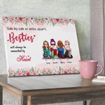 Personalized Side By Side Or Miles Apart Frameless Painting Friendship Decorative Painting Birthday Gift for Friends