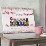 Personnalisé You Are My Person Flowers Fleurs Peinture sans cadre Friendship Wall Art Print with Names Birthday Gift for Girls