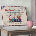 Personalized Best Friends Forever Never Apart Frameless Painting Birthday Room Decor Birthday Gift for Friends