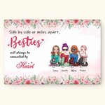 Personalized Side By Side Or Miles Apart Frameless Painting Friendship Decorative Painting Birthday Gift for Friends