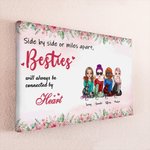 Personalized Side By Side Or Miles Apart Frameless Painting Friendship Decorative Painting Birthday Gift for Friends