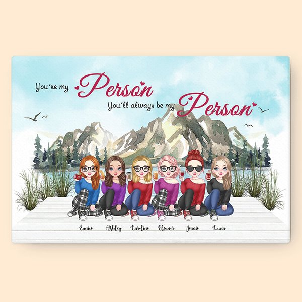 Personalized You Will Always Be My Person Frameless Painting Anniversary Wall Art Print Birthday Gift for Friends