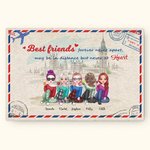Personalized Best Friends Forever Never Apart Frameless Painting Birthday Room Decor Birthday Gift for Friends