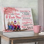 Personlig To My Besties Frameless Målning Vänskap Heminredning Födelsedagspresent för vänner