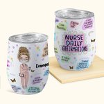 Bicchiere da vino da 12 once con nome dell'infermiere Regalo di Natale per infermieri