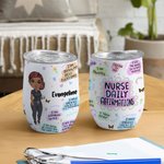Bicchiere da vino da 12 once con nome dell'infermiere Regalo di Natale per infermieri