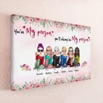 Personnalisé You Are My Person Flowers Fleurs Peinture sans cadre Friendship Wall Art Print with Names Birthday Gift for Girls