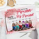 Personalized You Are My Person Pink Tree Frameless Painting Friendship Wall Art Print Birthday Gift for Friends Sisters