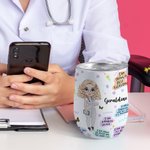 Bicchiere da vino da 12 once con nome dell'infermiere Regalo di Natale per infermieri