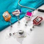 Personalisierte medizinische Infusion Tasche Glitter Abzeichen Reel ID Namensschild lustige Krankenschwestern Woche Geschenk für Krankenschwester Arzt medizinisches Personal