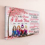Personlig To My Besties Frameless Målning Vänskap Heminredning Födelsedagspresent för vänner