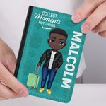 Personalised Collect Moments Not Things Stylish and Compact Passport Cover with Name Perfect for Travel