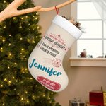 Personlig Special Delivery Julstrumpa Juldekoration med namn Julklapp till vän eller familj
