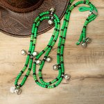Collier Perles de Rythme Équin Personnalisé avec Texte Gravé Collier Accessoire de Clochettes pour Cheval Cadeau pour Amoureux de Cheval