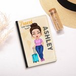 Personalised Travel Is My Therapy Portable Passport Cover with Name Travel Trip Accessory Gift for Friends Family