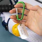 Personlig Pickleball Nøkkelring Bag Tag Clip Ryggsekk Tilbehør Dekorasjon med tekst Bursdagsgave til Pickleball-elsker