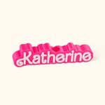 Personalized 3D Printed Name Straw Topper Pink Style Straw Decoration Fits for Stanley Tumbler Set of 2 Party Favors for Doll Fashion Lovers