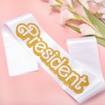 Personalised Pink Curved Font Glitter Sash with Name Bachelorette Wedding Birthday Party Decoration Gift for Fashion Doll Fan