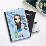 Personalised Travel Is My Therapy Portable Passport Cover with Name Travel Trip Accessory Gift for Friends Family