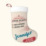 Personlig Special Delivery Julstrumpa Juldekoration med namn Julklapp till vän eller familj