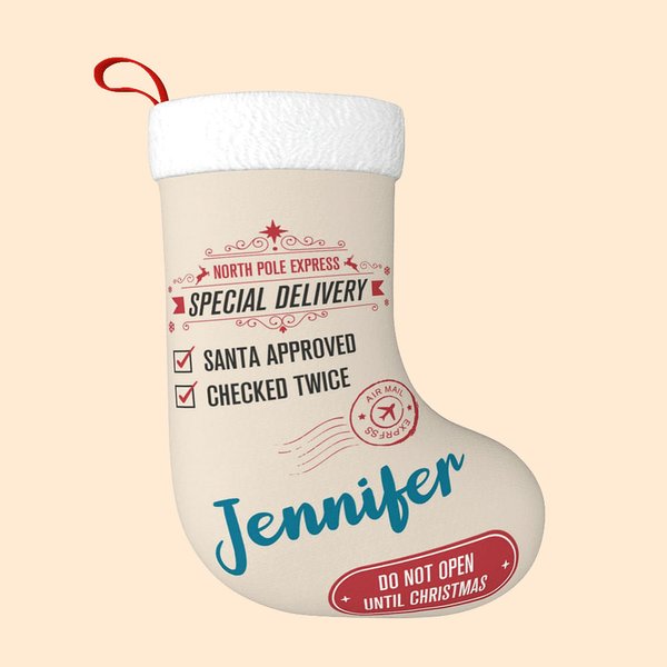 Personnalisé Bas de Noël Décoration de Noël avec Nom Cadeau de Noël pour Ami ou Famille