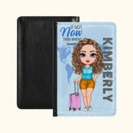 Personalised If Not Now Then When Portable Custom Passport Cover with Name Travel Trip Accessory Birthday Christmas Memorial Gift for Friends Family